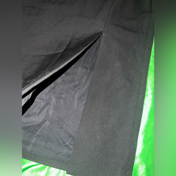 Michael Kors Collection Black Side Slit Midi 100% Wool Skirt size 4 - Picture 5 of 8